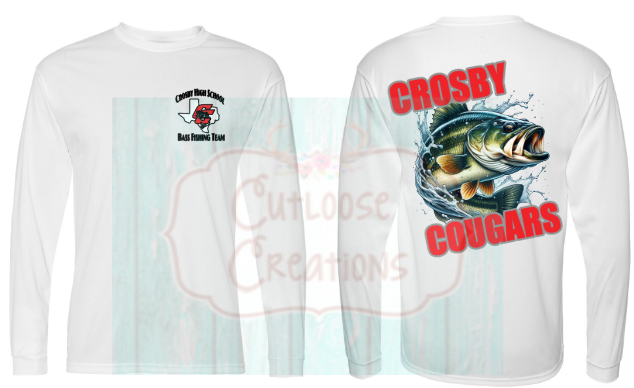 Crosby Cougars Bass Fishing Drifit Longsleeve (2 Colors)