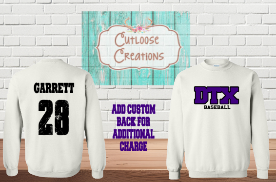 DTX Baseball Sweatshirt White