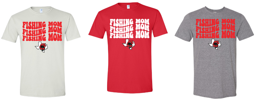 CHS Bass Fishing Team Mom Retro Tee (3 Colors)