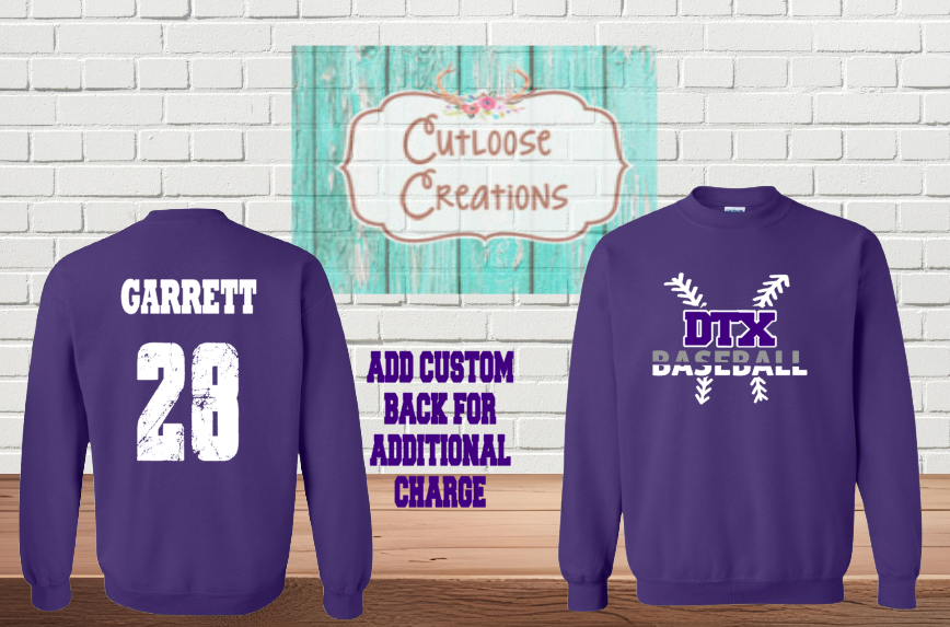 DTX Baseball Split Sweatshirt Purple