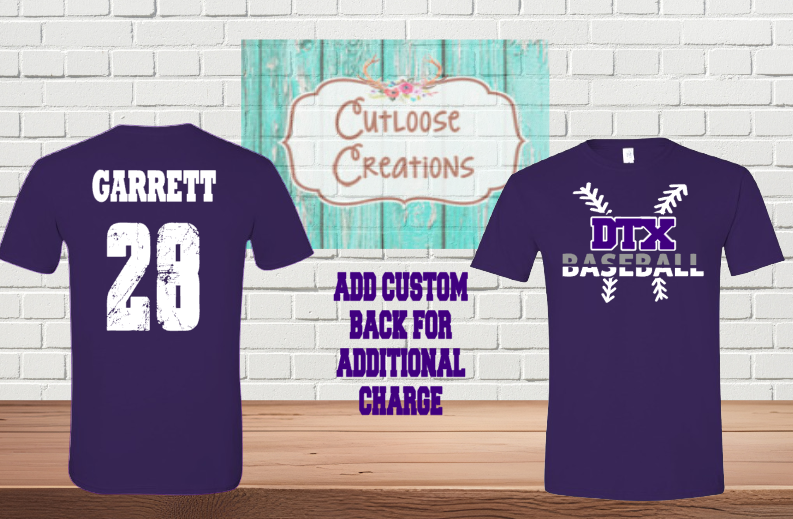 DTX Baseball Split Purple T-Shirt