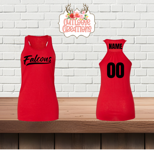 Falcons Jersey Logo Razorback Tank Tops Printed (Women) (4 Colors)