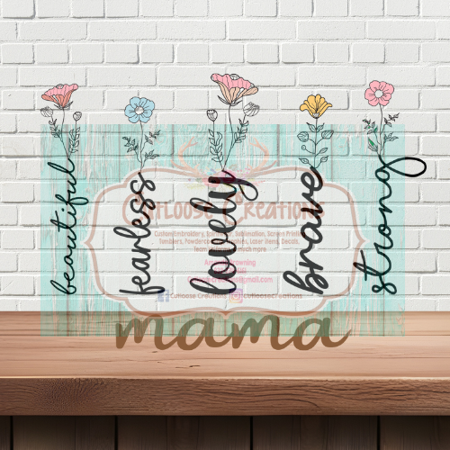 Mama Wording Floral (Color)