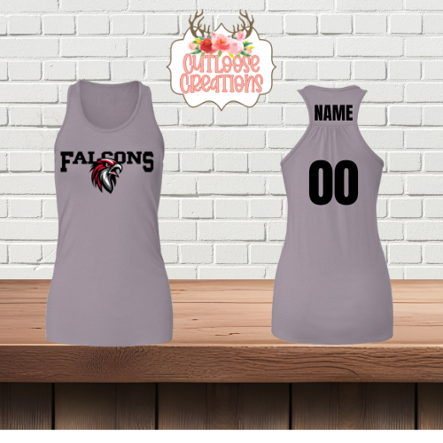 Falcons Razorback Tank Tops  Printed (Women) (4 Colors)