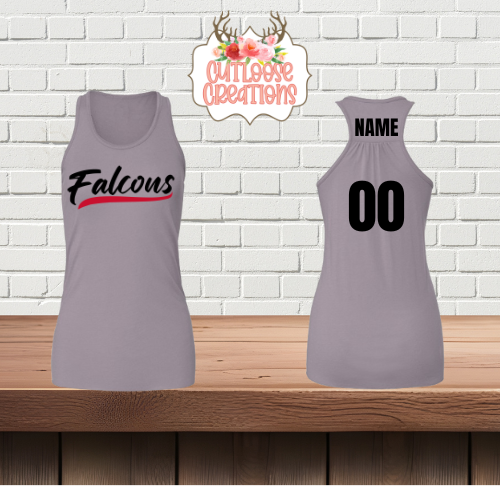 Falcons Jersey Logo Razorback Tank Tops Printed (Women) (4 Colors)