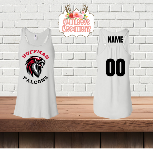 Huffman Falcons Razorback Tank Tops Printed (Women) (4 Colors)