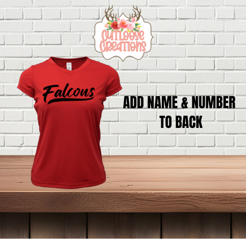 Falcons Jersey Logo DRIFIT Ladies vneck Printed (4 Colors)