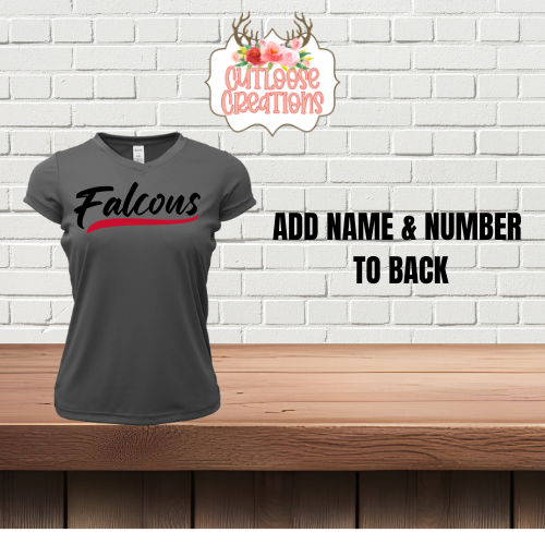 Falcons Jersey Logo DRIFIT Ladies vneck Printed (4 Colors)