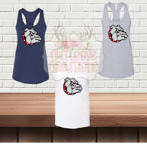 Crosby 8U Bulldogs Razorback Tank Tops (Women) (3 Colors)