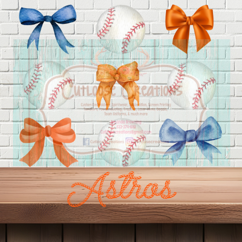 Astros Bows & Baseballs