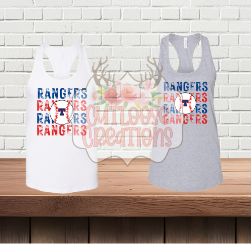 Baytown LL M2  Rangers Razorback Tank Tops (Women) (2 Colors)