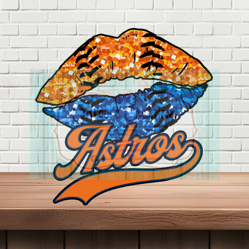 Astros Glitter Lips