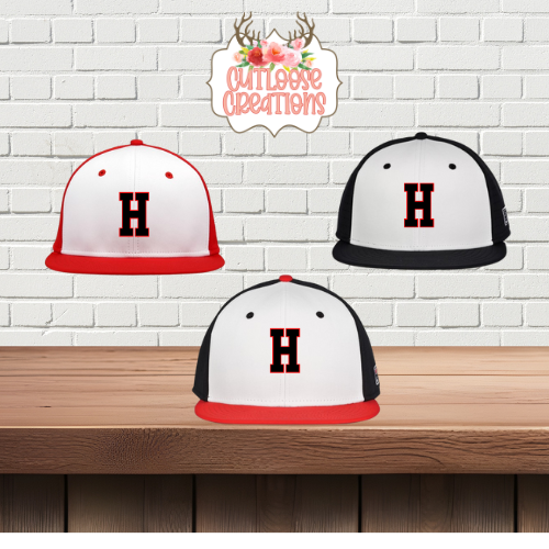 H Logo GAME DAY GameChanger Fitted Embroidered Hats (3 Color Styles)