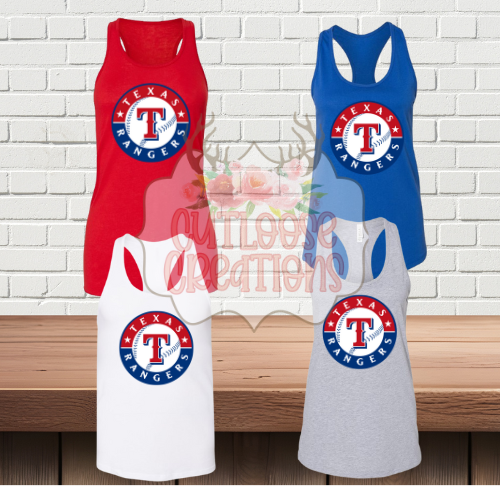 Baytown LL M2 Texas Rangers Razorback Tank Tops (Women) (4 Colors)