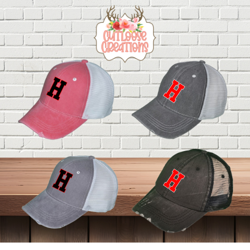 H Logo Trucker Embroidered Hats (4 Colors)