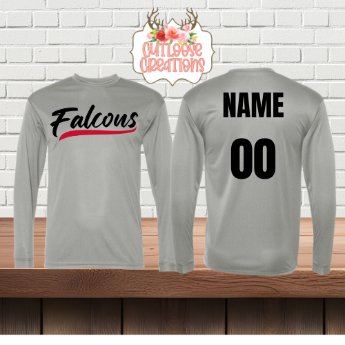 Falcons Jersey Logo Long Sleeve Cotton T-shirt Printed (4 Colors)