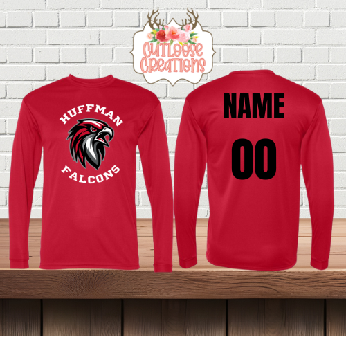 Huffman Falcons DRIFIT Long Sleeve Printed (4 Colors)