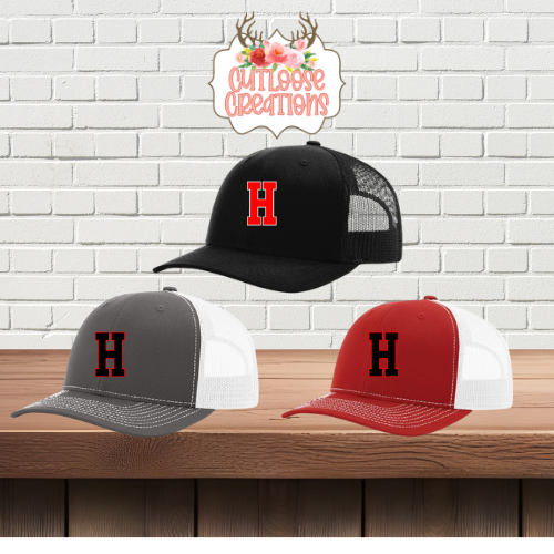 H Logo Trucker Embroidered Hats (3 Colors)