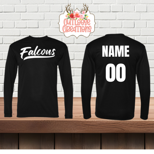 Falcons Jersey Logo Long Sleeve Cotton T-shirt Printed (4 Colors)