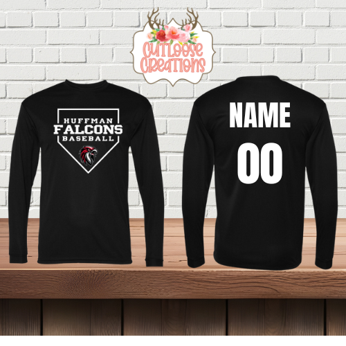 Falcons Baseball Home Plate DRIFIT Long Sleeve Printed (4 Colors)