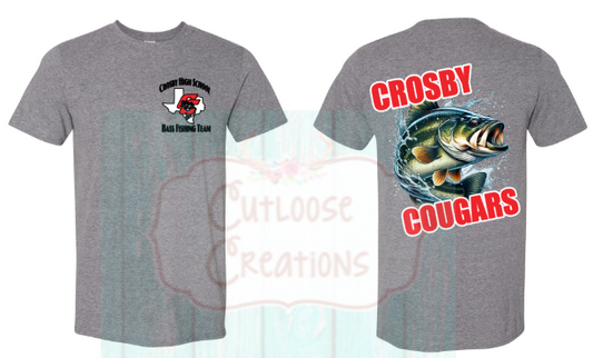 Crosby Cougars Bass Fishing Tee (2 Colors)