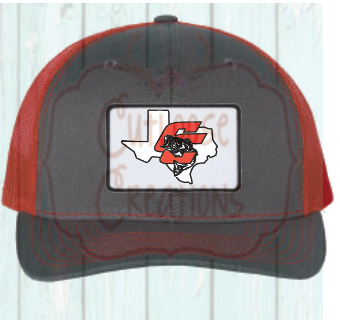 CHS Bass Fishing Team Patch Hat Charcoal/Red