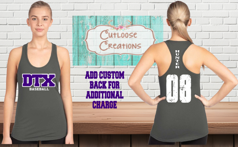 DTX Baseball Razorback Tank Tops (Women) (4 Color Options)