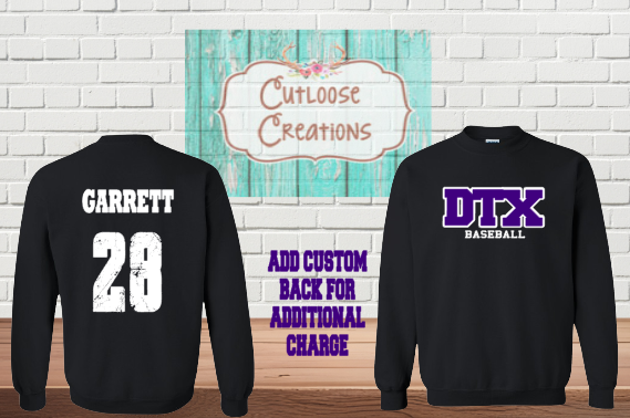 DTX Baseball Sweatshirt Black