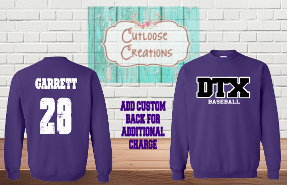 DTX Baseball Sweatshirt Purple