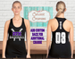 DTX Baseball Split Razorback Tank Tops (Women) (4 Color Options)