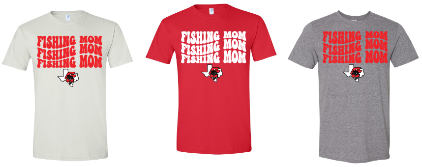 CHS Bass Fishing Team Mom Retro Tee  (3 Colors)