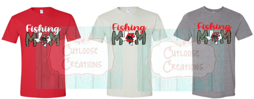 Fishing Mom Tee  (3 Colors)