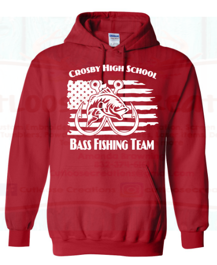 CHS Bass Fishing Team Flag Hoodie (3 Colors)