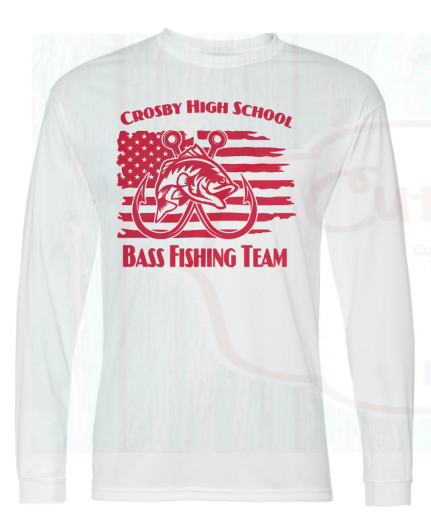 CHS Bass Fishing Team Flag Long Sleeve DRIFIT Tee (3 Colors)