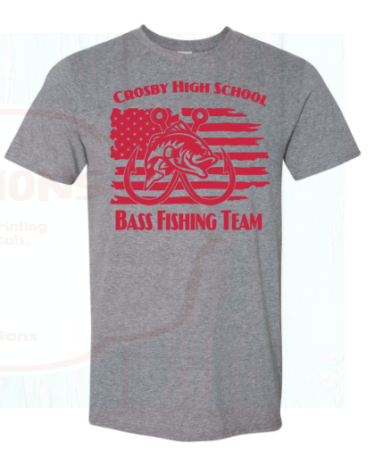 CHS Bass Fishing Team Flag Tee (3 Colors)