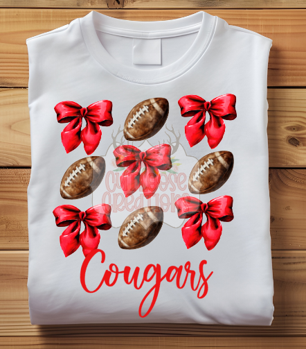 Football & Bows T-shirt (2 Colors)