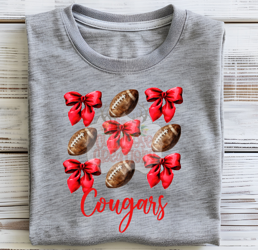 Football & Bows T-shirt (2 Colors)