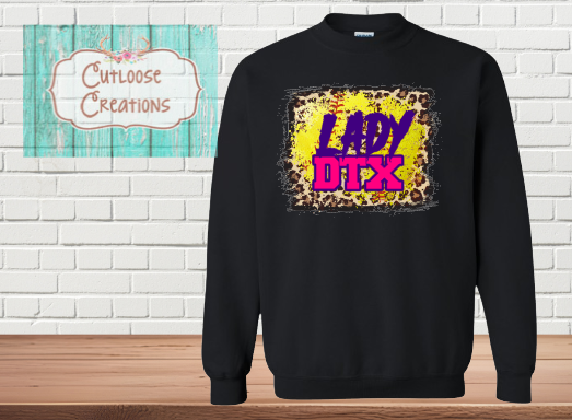 Leopard Lady DTX Sweatshirt Black