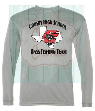 CHS Bass Fishing Team Long Sleeve DRIFIT tee with Logo (3 Colors)