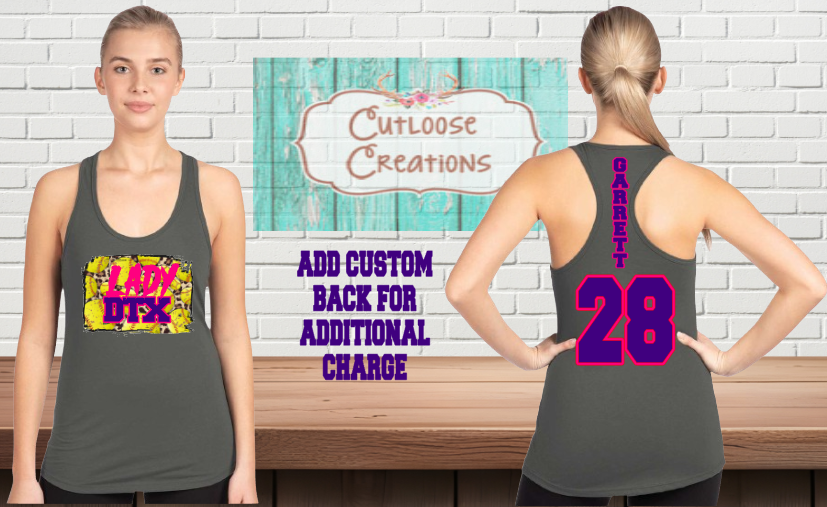 Lady DTX Leopard Razorback Tank Tops (Women) (5 Color Options)