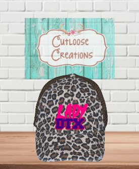 Women's Distressed Hat Leopard/Black