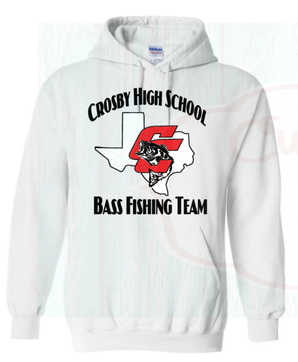 CHS Bass Fishing Team Cotton Hoodies with Logo (3 Colors)