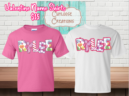 Valentine Day Name Shirt