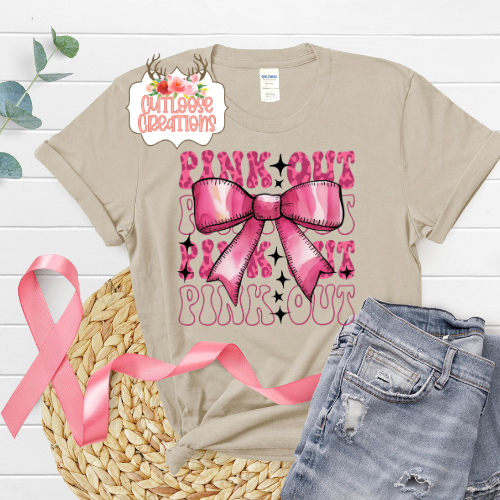 Pink Out Leopard Bow Tee (3 Colors)