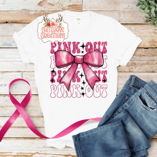 Pink Out Leopard Bow Tee (3 Colors)