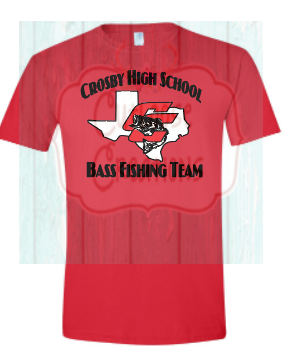 CHS Bass Fishing Team Tee with Logo (3 Colors)