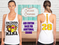 Lady DTX Retro Softball Mama Razorback Tank Tops (Women) (5 Color Options)