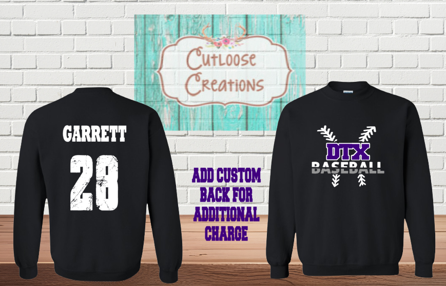 DTX Baseball Split Sweatshirt Black