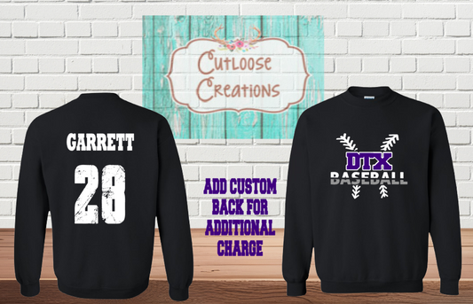 DTX Baseball Split Sweatshirt Black