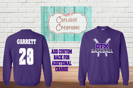 DTX Baseball Split Sweatshirt Purple